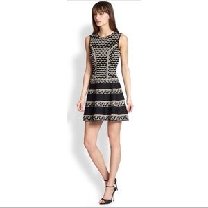BCBGMAXAZRIA Wilma jacquard fit and flare dress
Size Small